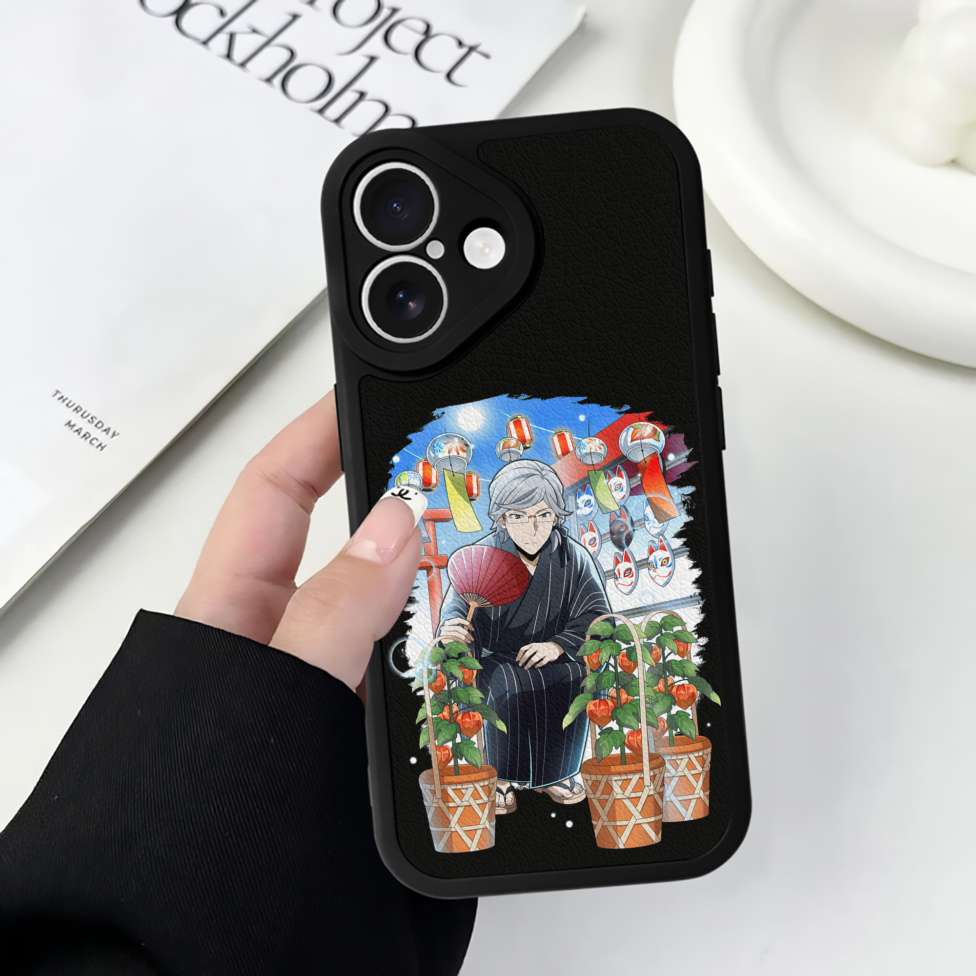 （画像用） 文豪ストレイドッグス Bungo Stray Dogs 【iPhone 16シリーズ対応】シリコンスマホケース（レザー調） 材質：シリコン
